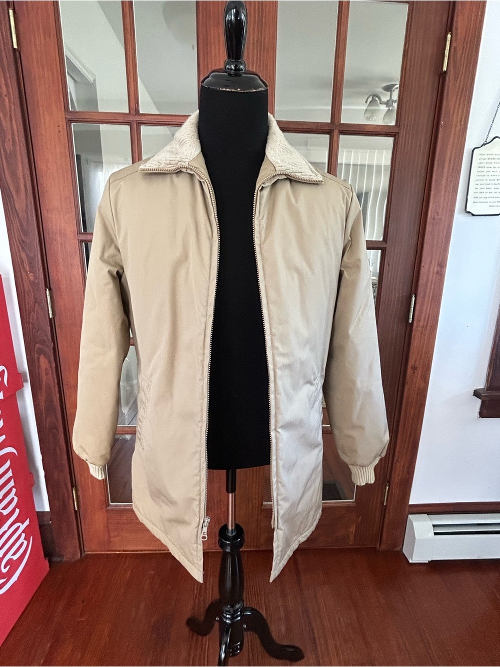 Vintage 70's or 80's Woolrich Tan Jacket Coat Quilted Men’s Size Medium